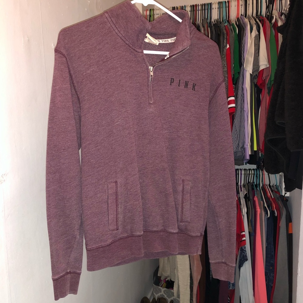 PINK XS Half Zip Sweatshirt